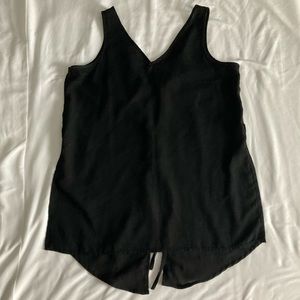 Japna Black Tank - Lace up Back